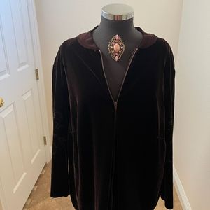 Maroon Velour Jacket